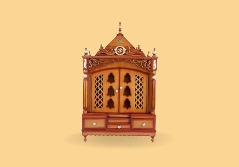 Beautiful Hand Carved Teak Wooden Temple