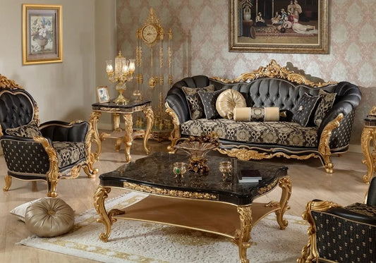 Golden Black mix sofa set