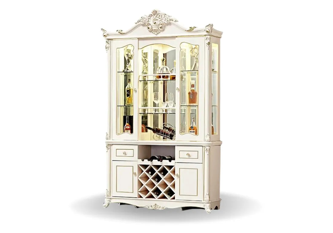 Luxury and royal white color vitrine