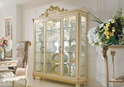 Luxury Golden Color Glass Door Vitrine