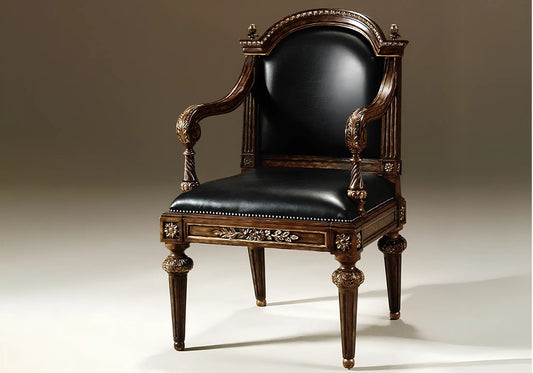 Fully Royal and Antique Look Handmade Wooden Arm Chair