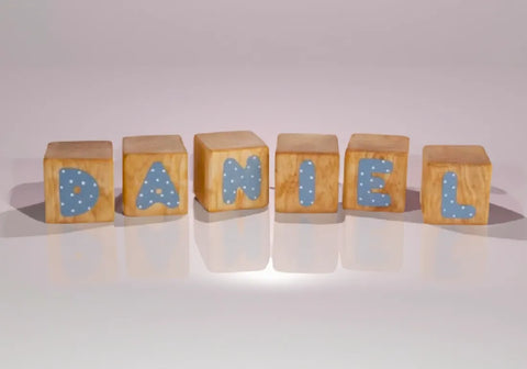 Wooden Name Blocks Kids Toy