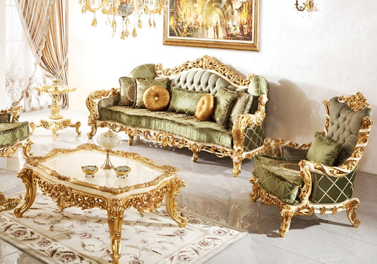 Golden Color Sofa Set