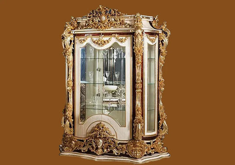 Golden color royal european vitrine