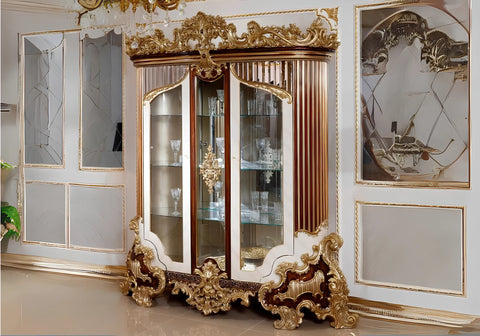 Luxury king size golden vitrine