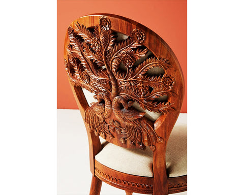 Peacock Design Handmade Teak Wood Arm Chair