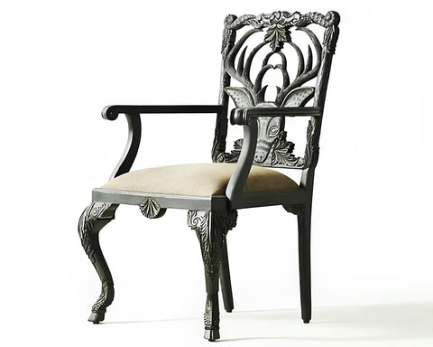 Deer Face Crafted Handmade Armchair