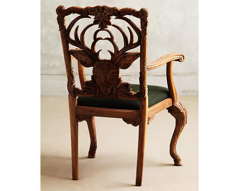 Deer Face Crafted Handmade Armchair