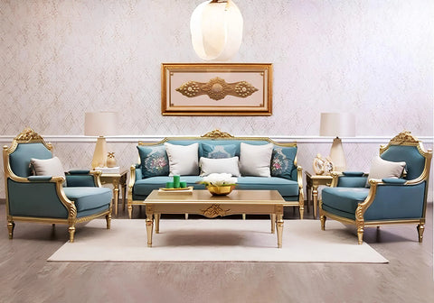 Blue Color Luxury Sofa Set