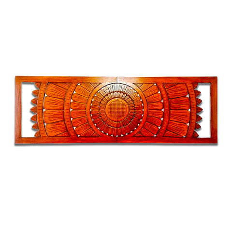 King Queen Mandala Handmade Carved Teakwood Royal Wall Decor