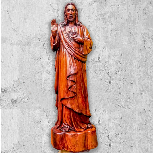 Handmade Teakwood Statue Decoration of Lord Jesus