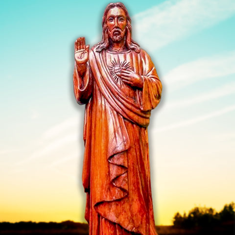 Handmade Teakwood Statue Decoration of Lord Jesus