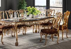 Luxury Handcrafted Solid Teak Wood Dining Table Set