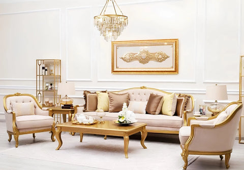 Luxury Wooden Sofa Set