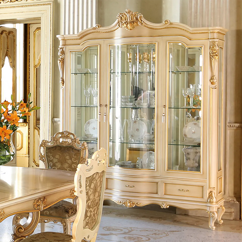 Cream color royal italian vitrine