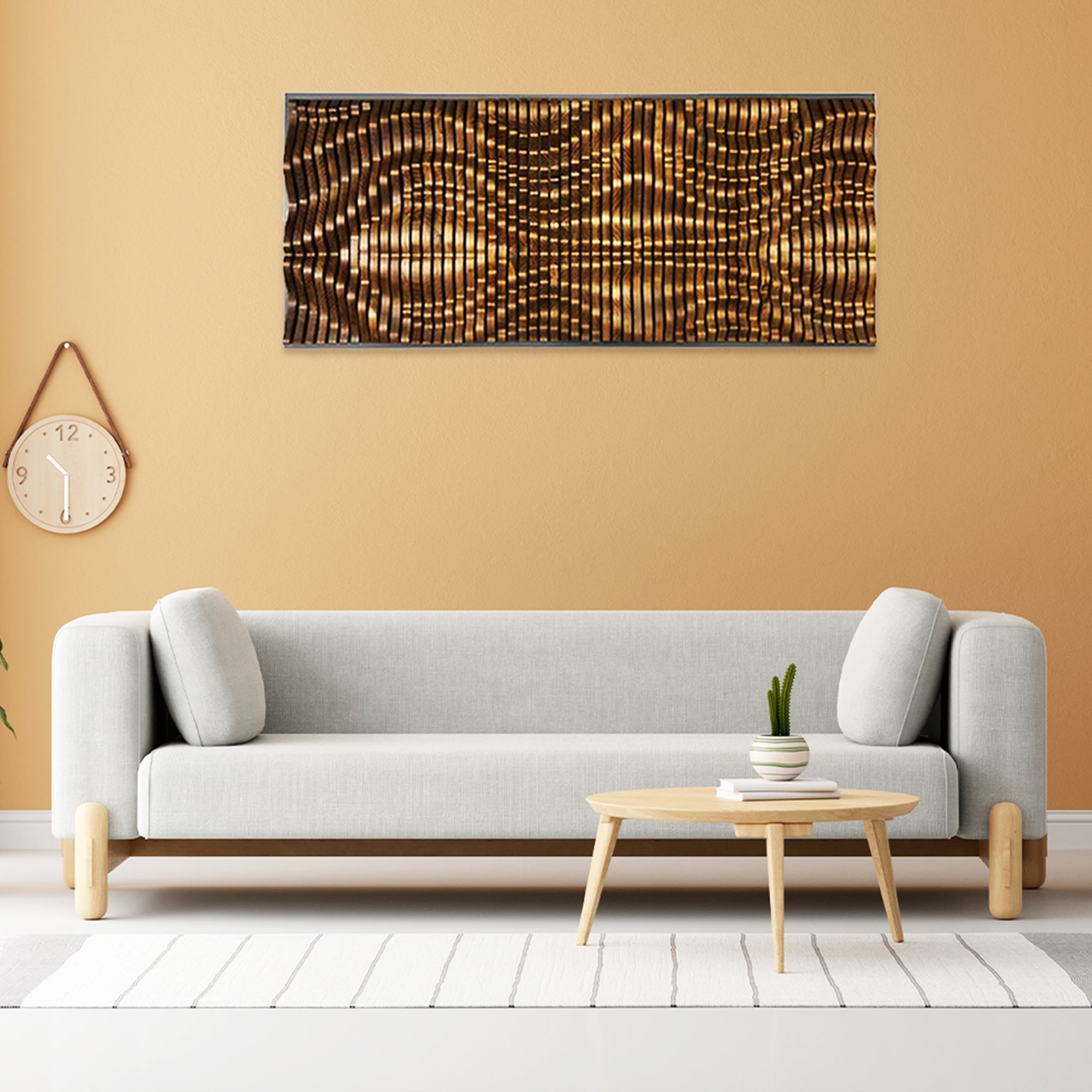 brown textured wall art