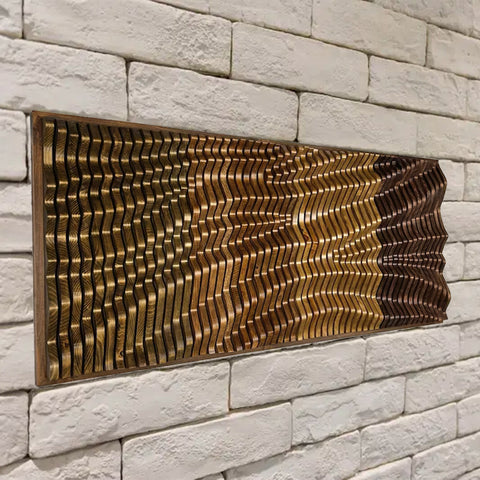 Solidwood Abstract 3D Wall Decor