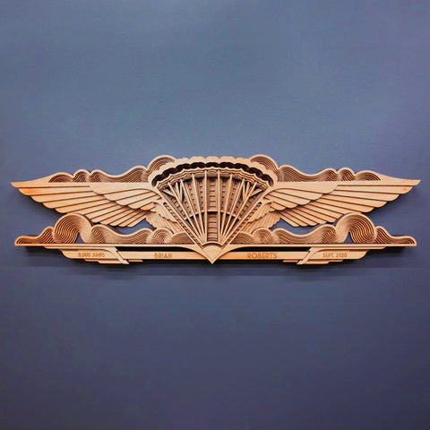 Customized Antique Skydiving Award Wooden Wall Decor