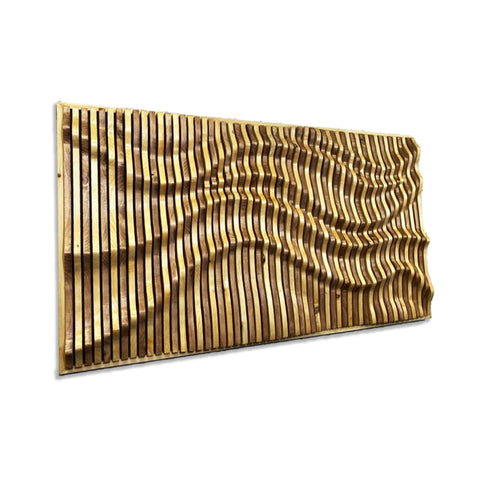 Wood Wall Sculpture featuring Eco-Sound