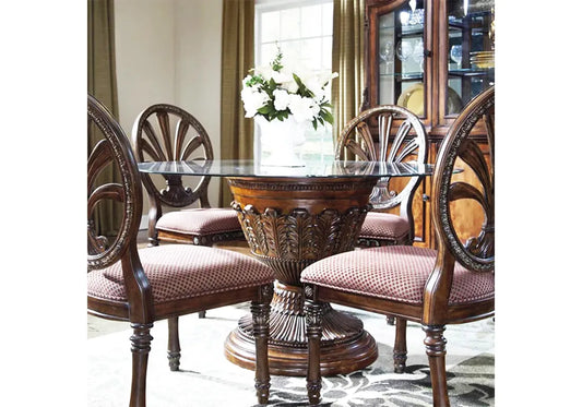 Classical Design Wooden Dining Table and Chairs