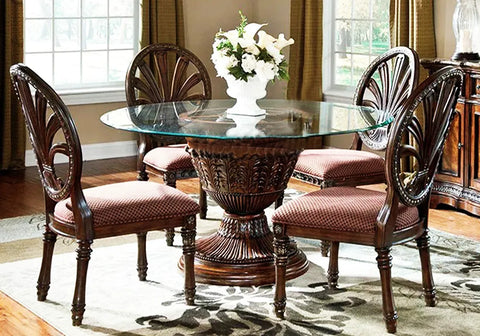 Classical Design Wooden Dining Table and Chairs