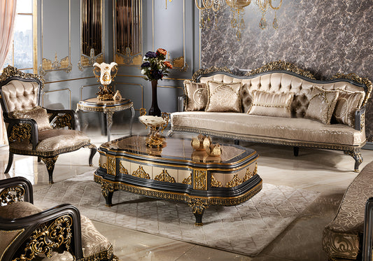 Luxury deep carving sofa set