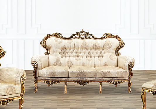 Royal and Luxury Handcrafted Wooden Sofa Set