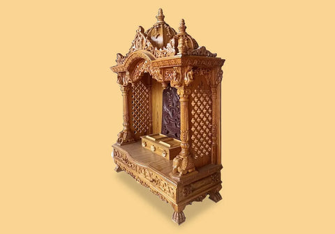 Beautiful Hand Carved Teakwood Temple