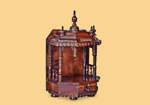 Solid sheesham Wooden Mandir For Home