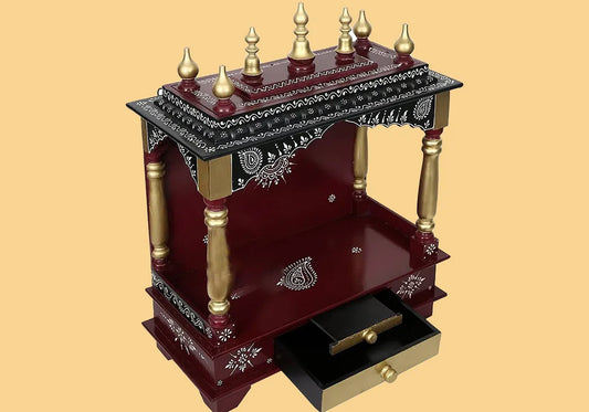 Elegant Hand Crafted Teak Wooden Temple