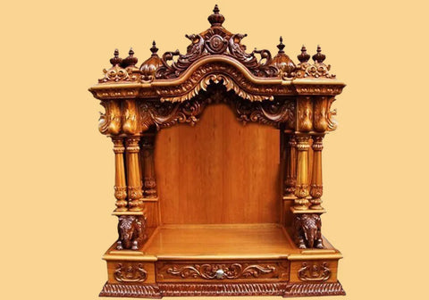 Luxurious European Teak Wooden Temple