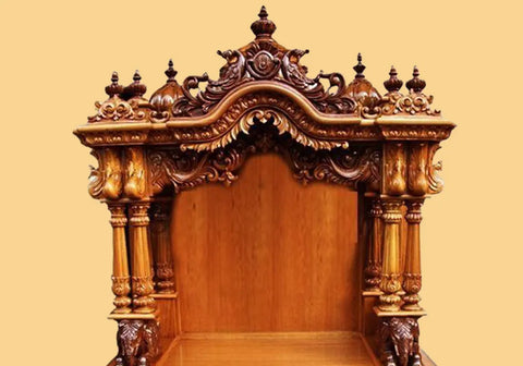 Luxurious European Teak Wooden Temple