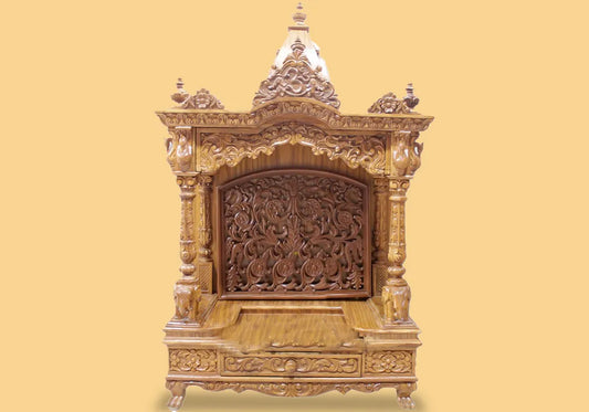 Regal Teak Wooden Hand Crafted Home Temple