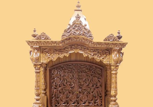 Regal Teak Wooden Hand Crafted Home Temple