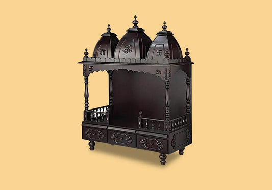 Elegant Black Teak Wooden Temple