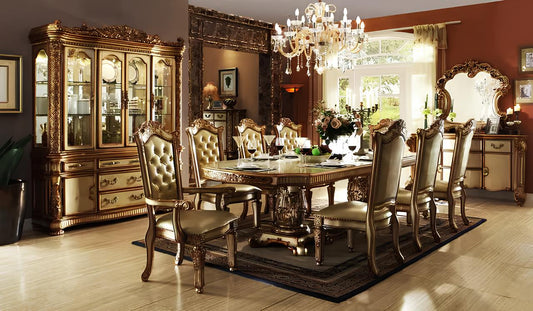 Luxury Pedestal Dining Table Set