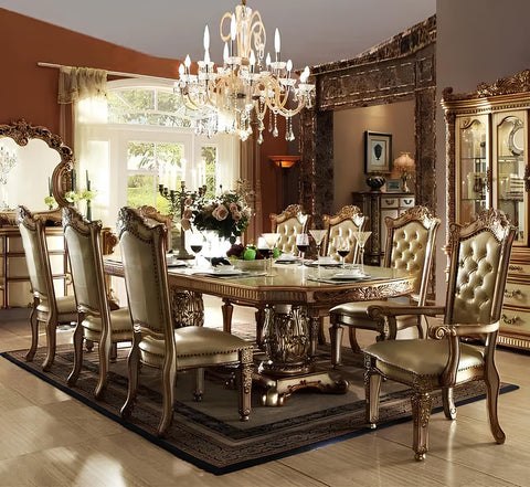 Luxury Pedestal Dining Table Set